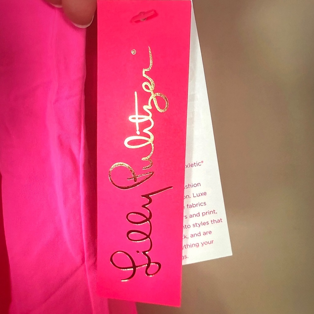Lilly Pulitzer Neon Pink Sleeveless Collared Tank - Picture 6 of 10